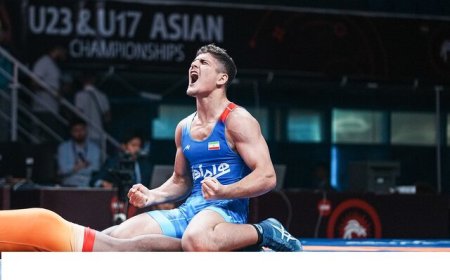 قهرمانی قاطع تیم ملی کشتی آزاد نوجوانان ایران در آسیا