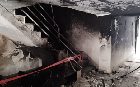 آتش‌سوزی ساختمان مسکونی در اردبیل و نجات 11 نفر از حریق