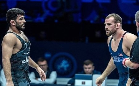 فیلم| لحظه جنجالی کشتی یزدانی ـ تیلور