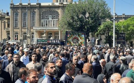 شروع مراسم وداع با پیکر پاک شهید آل هاشم در تبریز