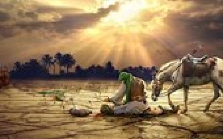 تصویرسازی هوش مصنوعی از روز عاشورا و لحظه شهادت امام حسین (ع)