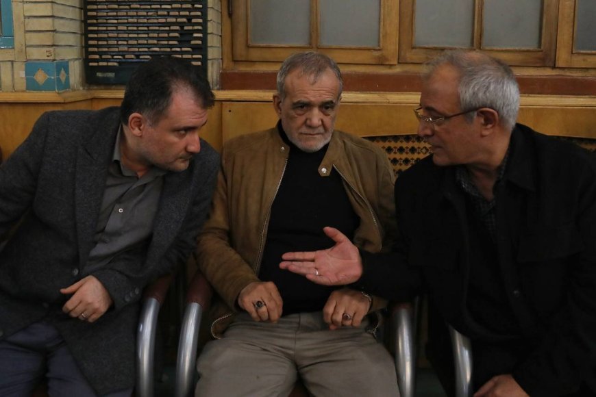 حضور مسعود پزشکیان در مراسم همسر محمدرضا زنوزی مالک باشگاه تراکتور