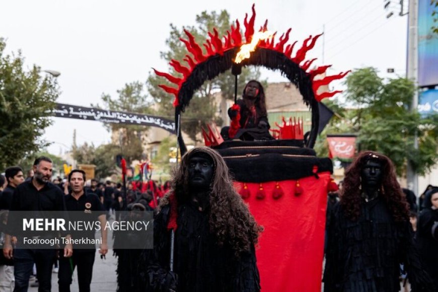 کاروان نمادین لشکر جن‌ها در نوش آباد کاشان!