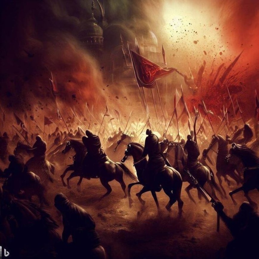 تصویرسازی هوش مصنوعی از روز عاشورا و لحظه شهادت امام حسین (ع)