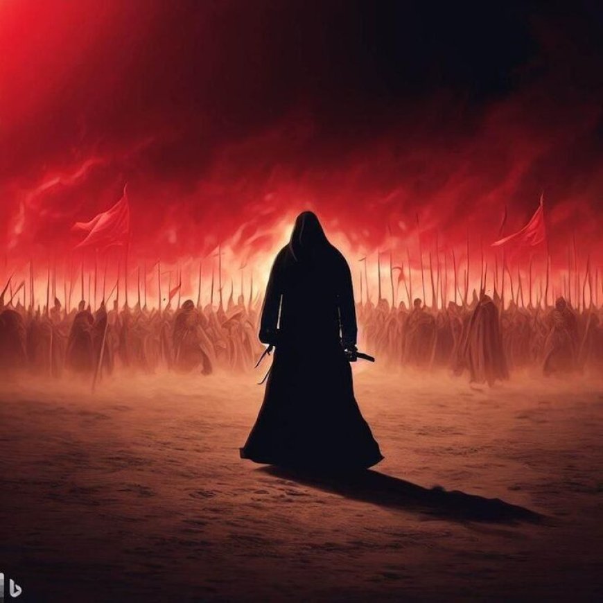 تصویرسازی هوش مصنوعی از روز عاشورا و لحظه شهادت امام حسین (ع)