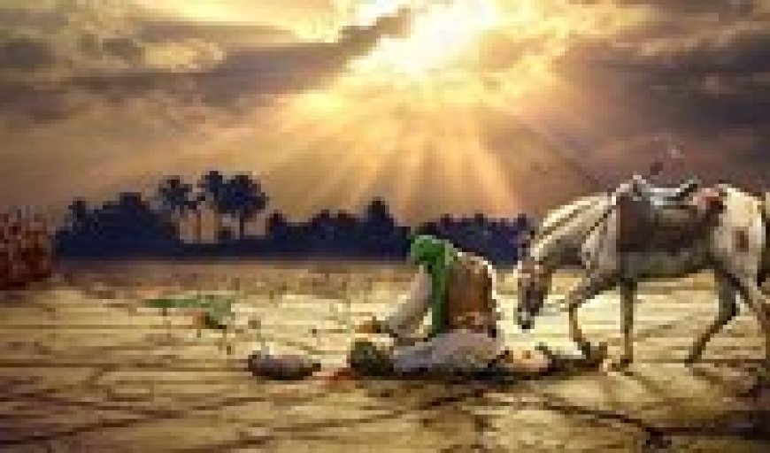 تصویرسازی هوش مصنوعی از روز عاشورا و لحظه شهادت امام حسین (ع)